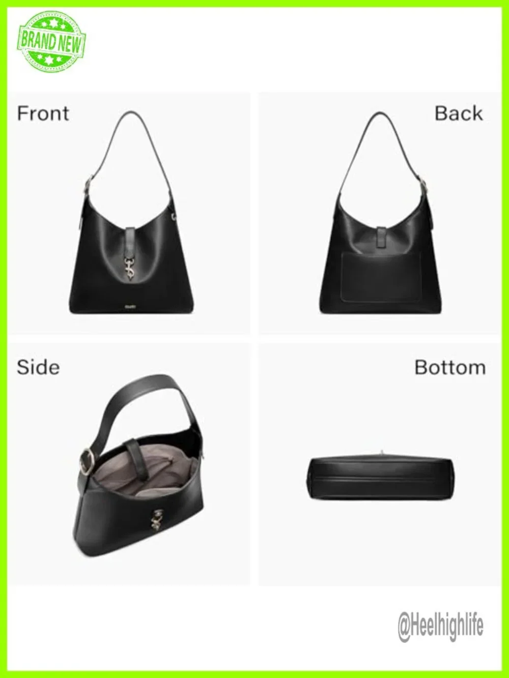 Slouchy Hobo Bag Vegan Leather Shoulder Bag Work Handbag